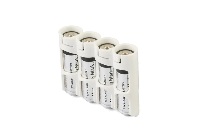 Slim Line AA 4 Pack (WHITE) by Storacell