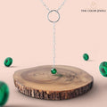 Emerald Drop Necklace by Fine Color Jewels