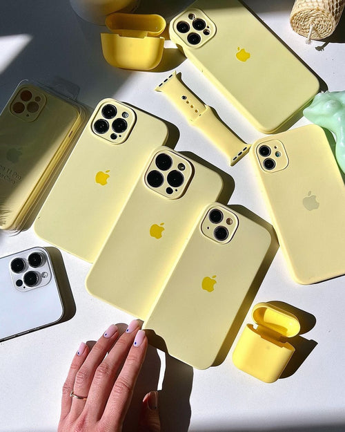 iPhone Camera Protection Silicone Case (Creamy Yellow) by Vogueen
