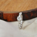Round White Moissanite Prong Sterling Silver Engagement Solitaire Ring by Fine Color Jewels