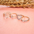 Diamond Spiral 10K Rose Gold Ring by Fine Color Jewels