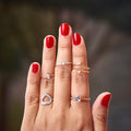 Diamond Open Heart 10k Rose Gold Ring by Fine Color Jewels