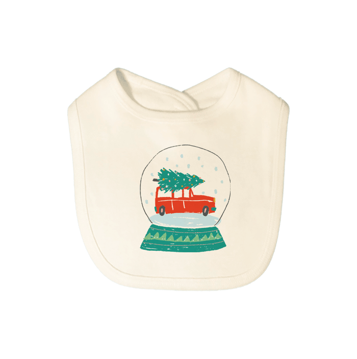 graphic bib | snow globe by Finn + Emma