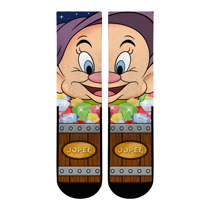 Snow White - Dopey - Split Face by Rock 'Em Socks