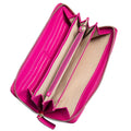 Sophia Full-Grain Leather Structured Double-Zip Wallet with RFID Protection by MiamiLeathers.com