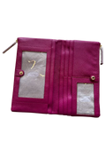 Sophia Soft Full-Grain Leather Double-Zip Wallet with RFID Protection by MiamiLeathers.com