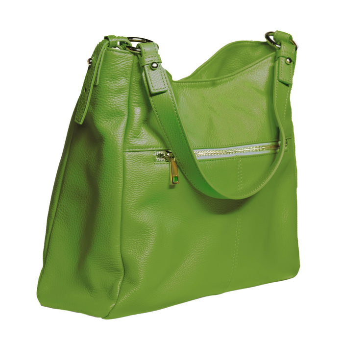 Sophia Large Full-Grain Leather Hobo Crossbody Bag for Women by MiamiLeathers.com