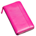 Sophia Full-Grain Leather Structured Double-Zip Wallet with RFID Protection by MiamiLeathers.com