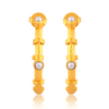Sparkling Shore Hoop Earrings - Pearl
