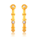 Sparkling Shore Hoop Earrings - Pearl by Christina Greene