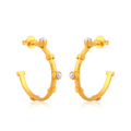 Sparkling Shore Hoop Earrings - Pearl by Christina Greene