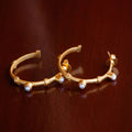 Sparkling Shore Hoop Earrings - Pearl by Christina Greene
