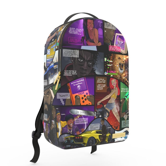 Sprayground Soulja Boy Limited Edition Comic Shark Backpack B4965 by I-Max Fashions
