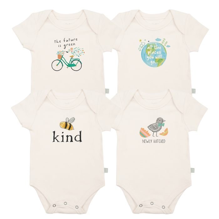 graphic bodysuit set | spring 4 pack + 1 free by Finn + Emma
