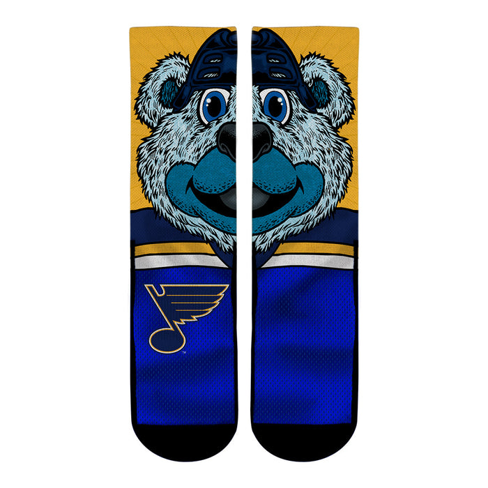 St. Louis Blues - Split Face Mascot by Rock 'Em Socks
