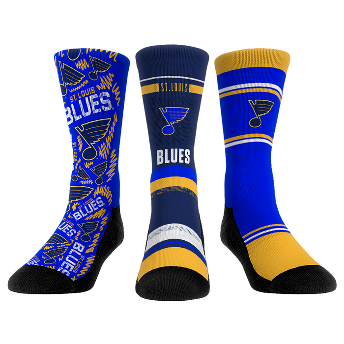 St. Louis Blues - 3-Pack by Rock 'Em Socks