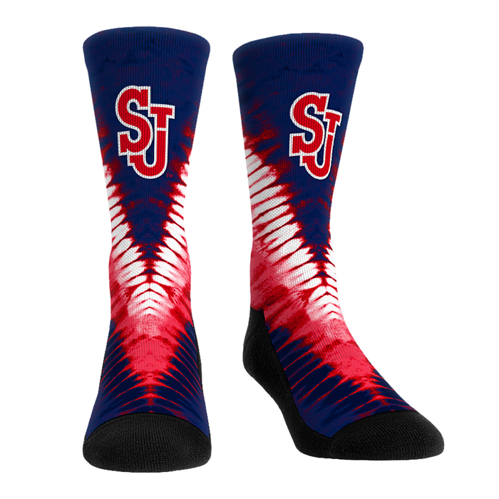 St. John's Red Storm - V Shape Tie Dye by Rock 'Em Socks