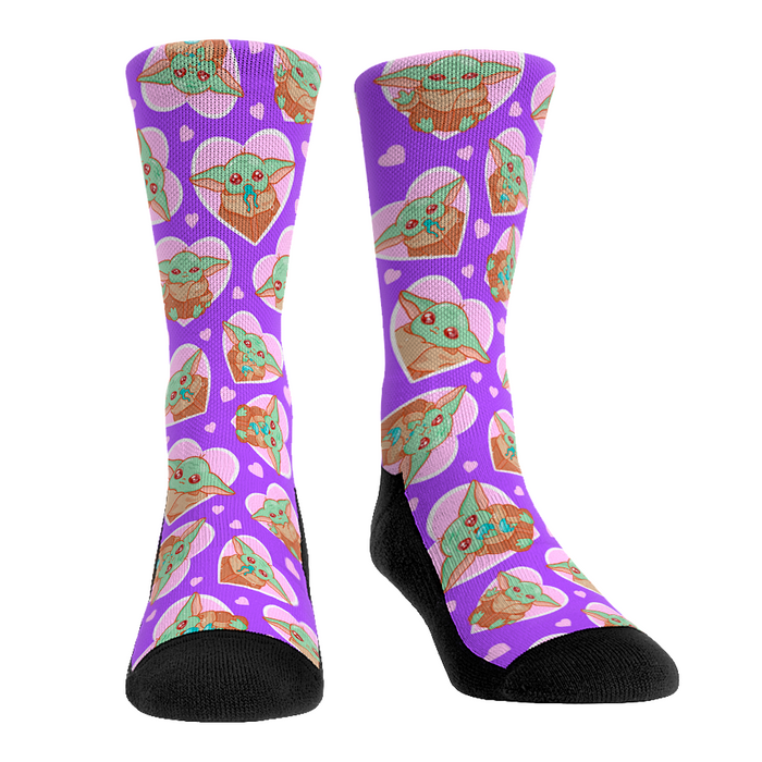 Grogu Hearts All-Over by Rock 'Em Socks
