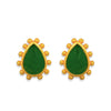 Starburst Stud Earrings - Green Strawberry Quartz