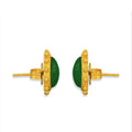 Starburst Stud Earrings - Green Strawberry Quartz by Christina Greene