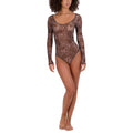 Steve Madden Womens Long-Sleeve Mesh Bodysuit SM11841 by Vanessa Jane