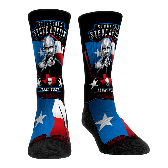 Stone Cold Steve Austin - Texas Flag by Rock 'Em Socks