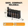 12 AA Pack Battery Caddy (Tuxedo Black) by Storacell