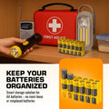 12 AA Pack Battery Caddy (Yellow) by Storacell
