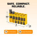 12 AA Pack Battery Caddy (Yellow) by Storacell