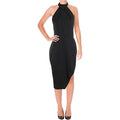 Stylestalker Womens Lana Asymmetric Halter Cocktail Dress,Size Small/Noir by Vanessa Jane
