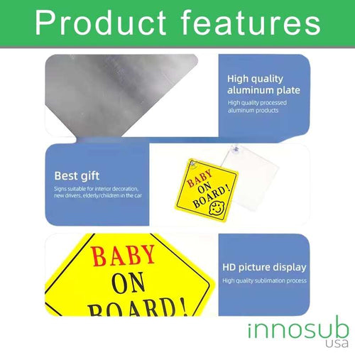 Sublimation Car Warning Sign Blank Aluminum Sheet