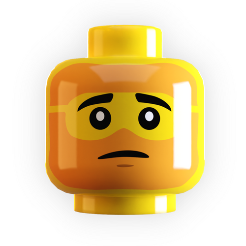 Sunburnt w/ Sunglasses Farmers Tan Minifig Head made using LEGO part by B3 Customs