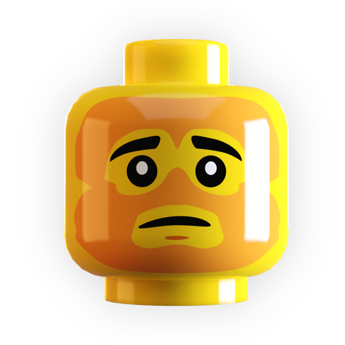 Sunburnt Minifig Head made using LEGO part by B3 Customs