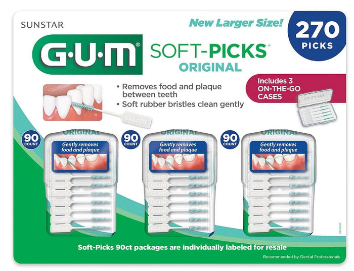 Sunstar GUM Soft-Picks Original Dental Picks for Teeth Cleaning & Gum 270ct by Price Is Right Miami