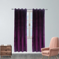 Set of 2: Super Soft Luxury Velvet Blackout Grommet Drapes Velvet Curtain Pair (Open Box) by DailySale