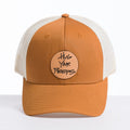 Hug Your Peeps Leather Patch Trucker Hat by Swell-O-Phonic
