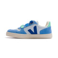 Veja Small V-10 Leather Kid's Shoe - Ice Multico Indigo by Swell-O-Phonic