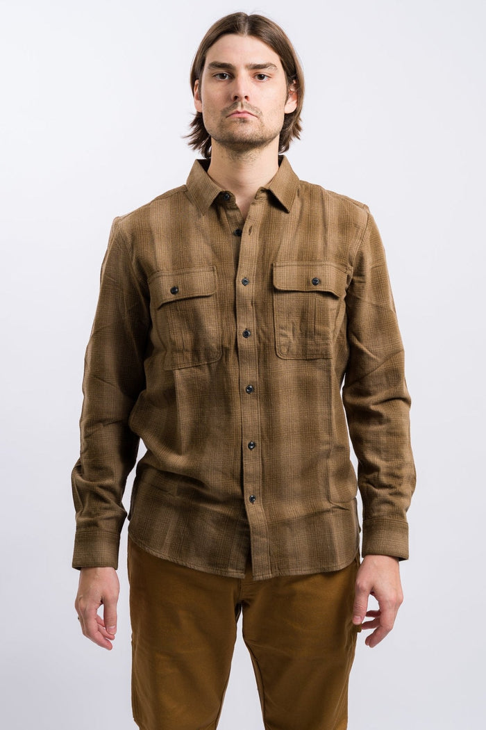 Volcom Shadowstone Long Sleeve Flannel Shirt - Dark Earth by Swell-O-Phonic