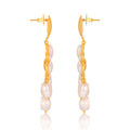 Swept Away Drop Earrings - Pearl by Christina Greene