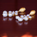 Swept Away Drop Earrings - Pearl by Christina Greene