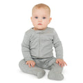 2 pc. zipper footie set | ivory & heather grey by Finn + Emma