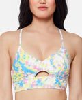 Jessica Simpson Womens Cropped Cami Cutout Deep V Neck Adjustable Swimsuit Top by Vanessa Jane