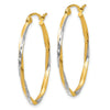 10K Gold Oval Hoop Earrings