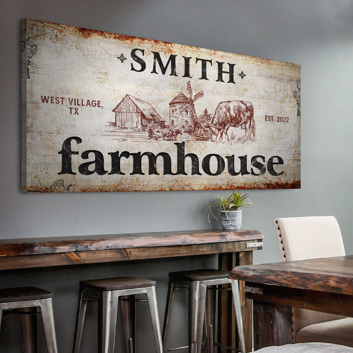 Family Farmhouse Sign II by Tailored Canvases