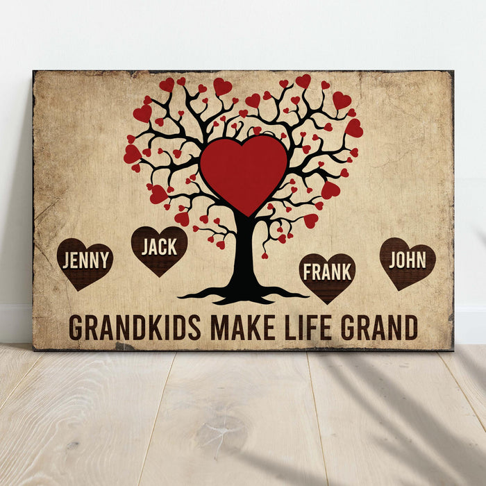 Grandkids Make Life Grand Sign by Tailored Canvases
