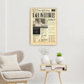 Newspaper Retirement Gift Sign by Tailored Canvases