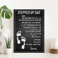 Stepped Up Dad Happy Father's Day Sign by Tailored Canvases