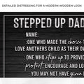 Stepped Up Dad Happy Father's Day Sign by Tailored Canvases