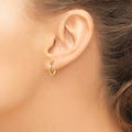 Twisted 14k Gold Hoop Earrings by Fine Color Jewels