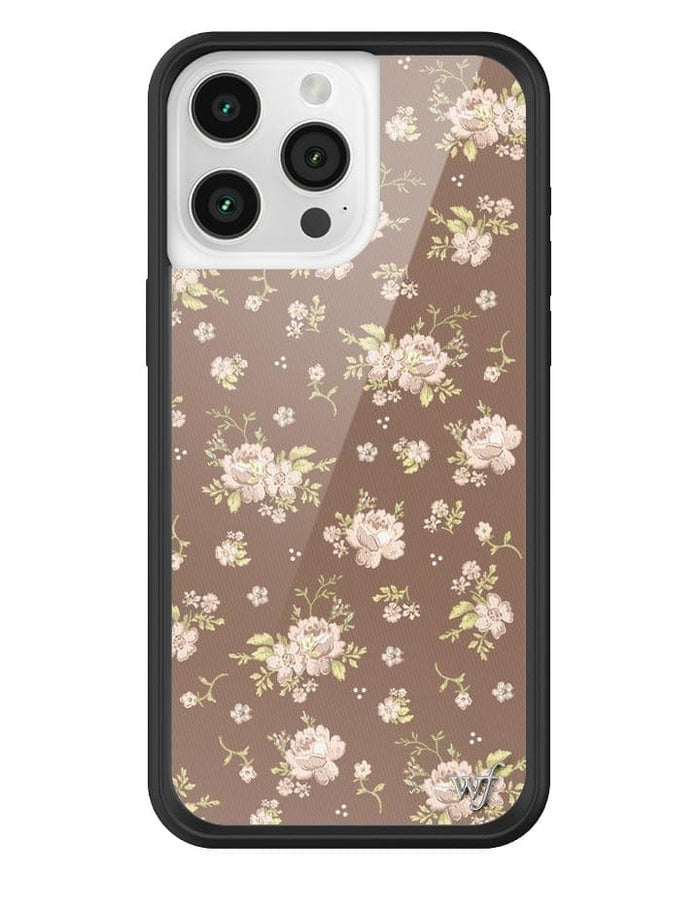 Brown Floral iPhone Case by Wildflower Cases